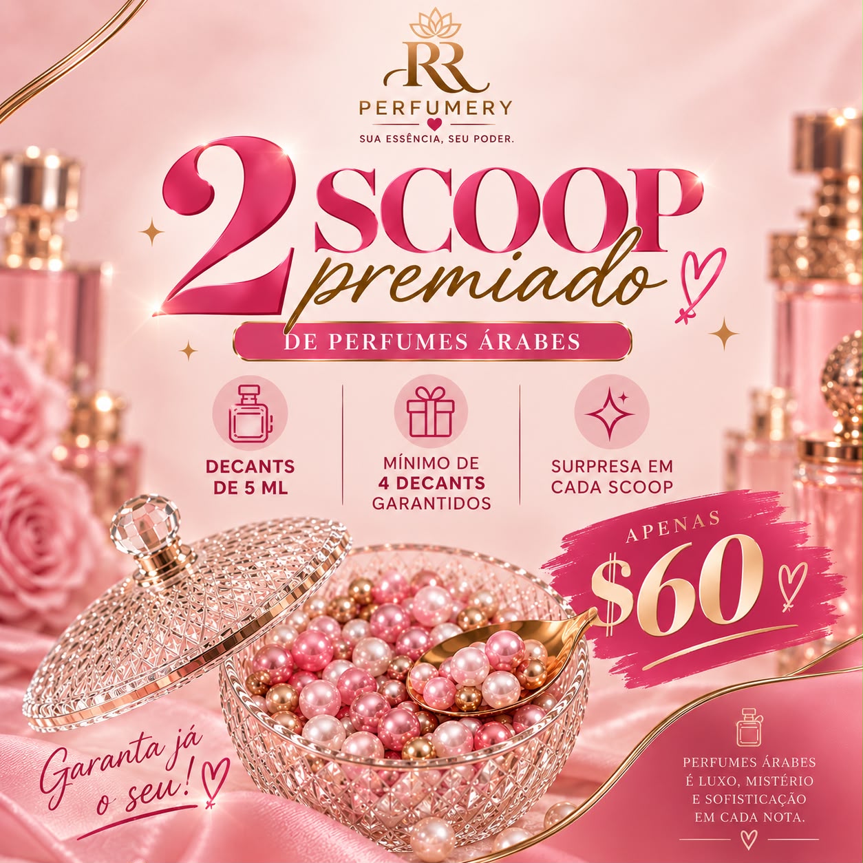 2 Scoops Surpresa de Perfume e Óleo Árabe